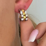 SMALL TWO TONED ROLLY HOOPS