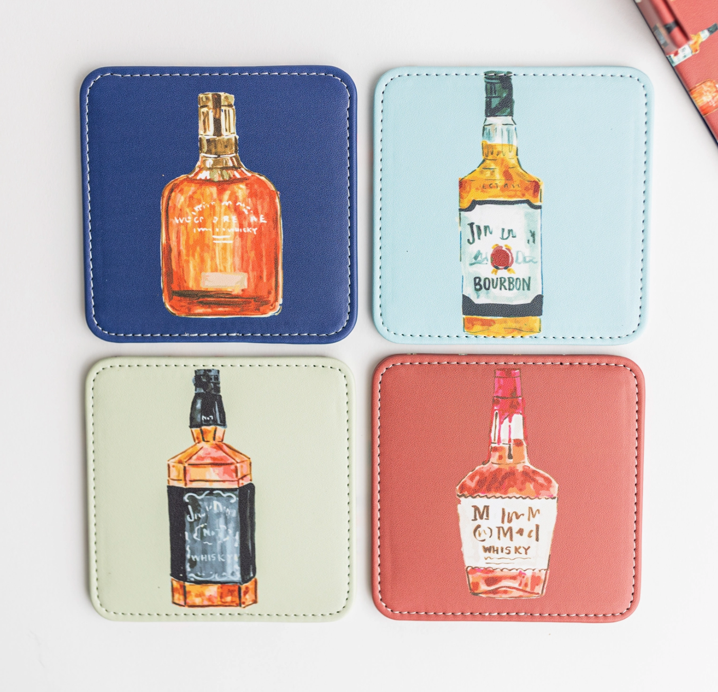 BOURBON TRAIL COASTERS - SET OF 4