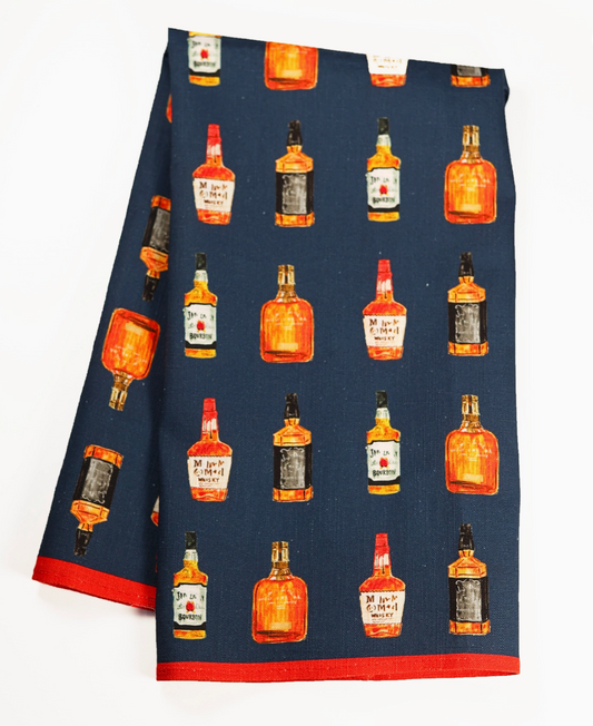 BOURBON TRAIL COTTON LINEN TEA TOWEL