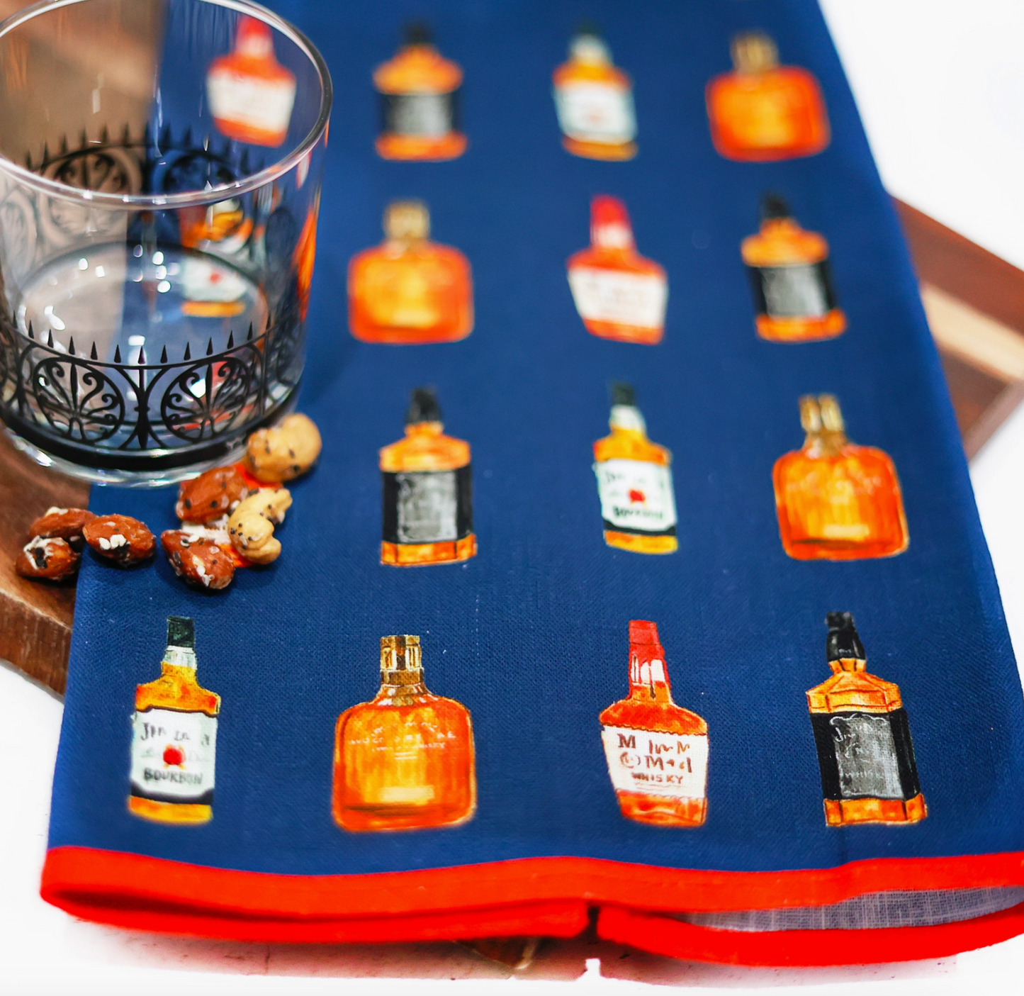 BOURBON TRAIL COTTON LINEN TEA TOWEL