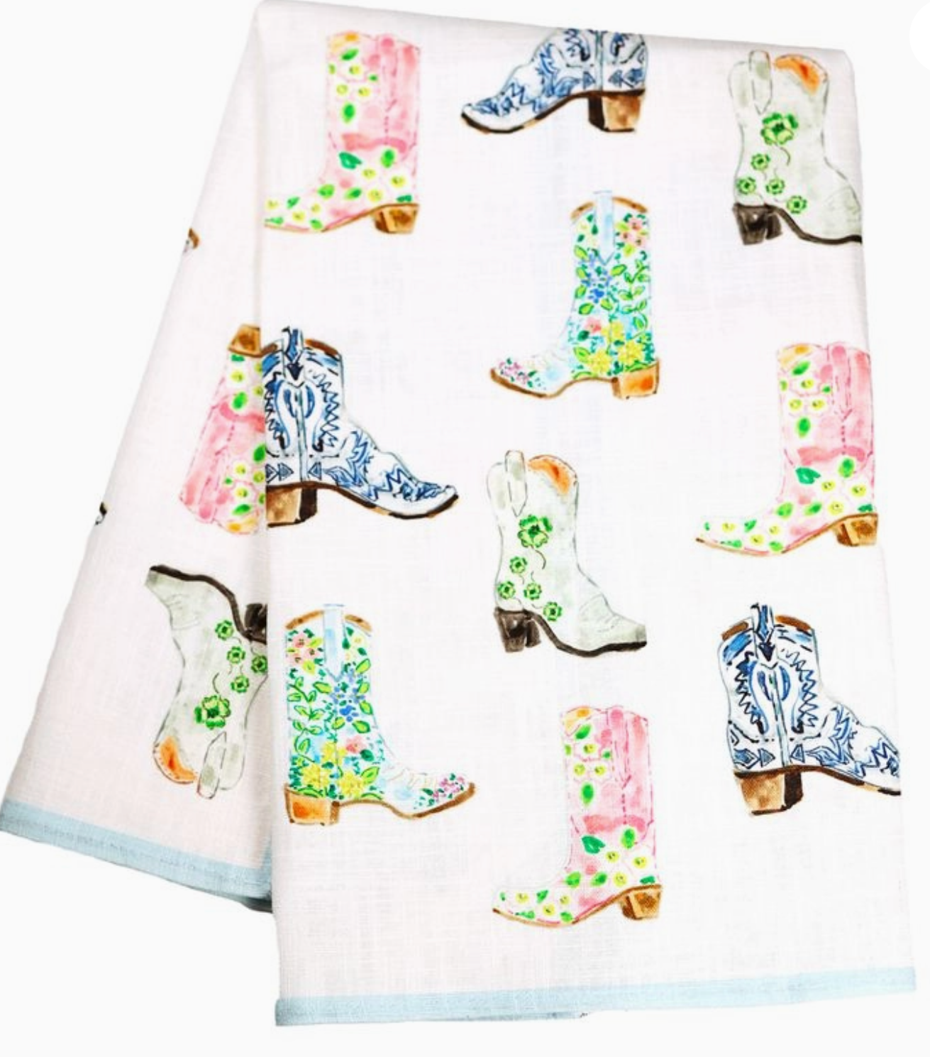 RODEO BOOT COTTON LINEN TEA TOWEL