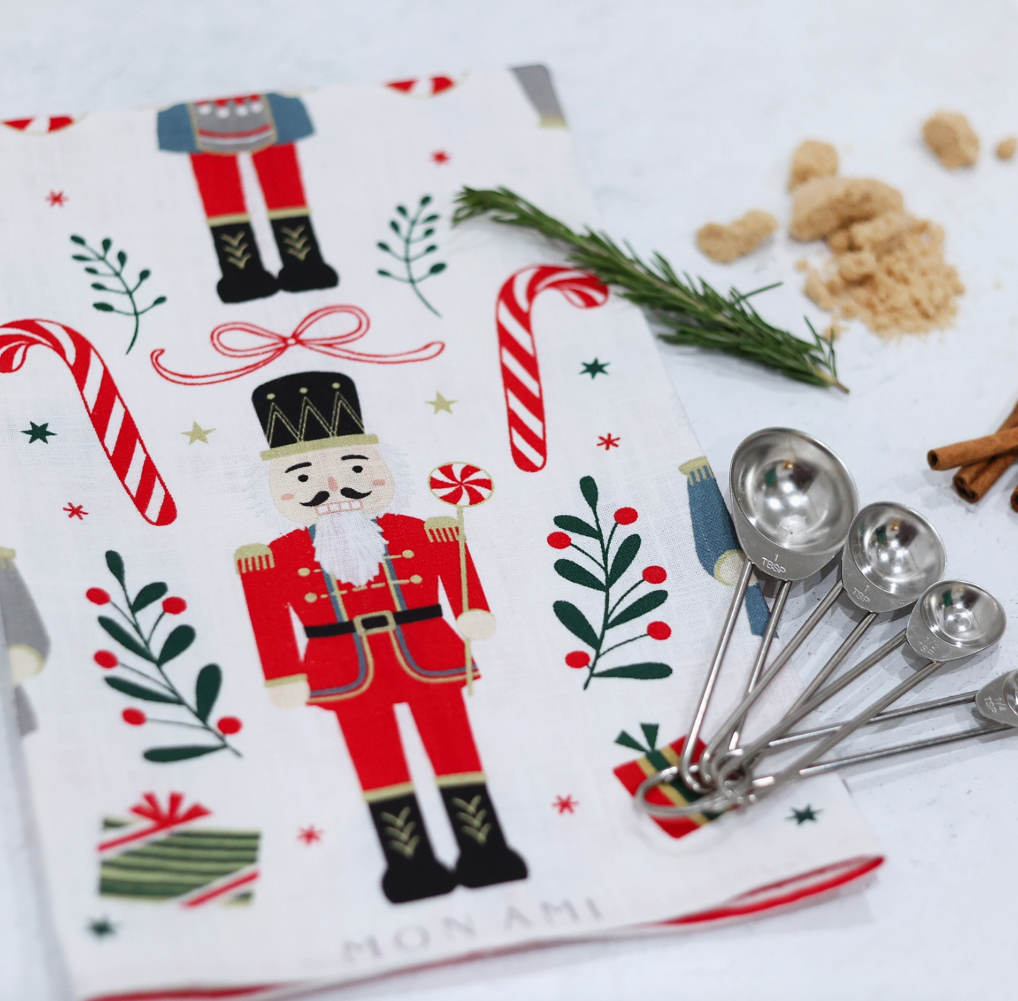 NUTCRACKER COTTON LINEN TEA TOWEL