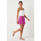 Shell Panel Linen Skort: Off White / S
