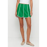 Shell Panel Linen Skort: Off White / L
