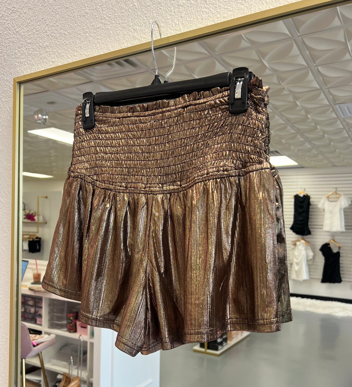 Gold Shimmer Shorts