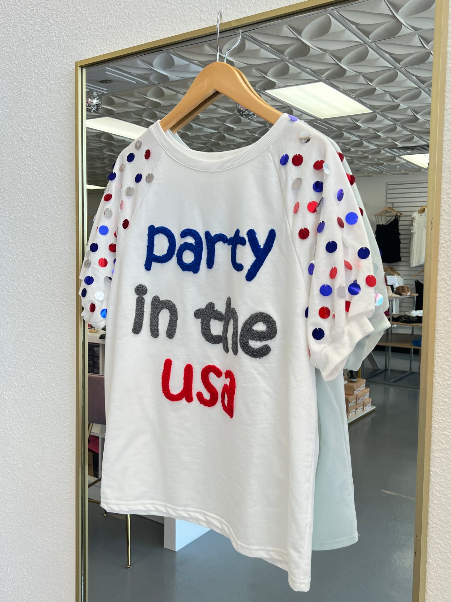 Party In The USA Puff Sleeve Top