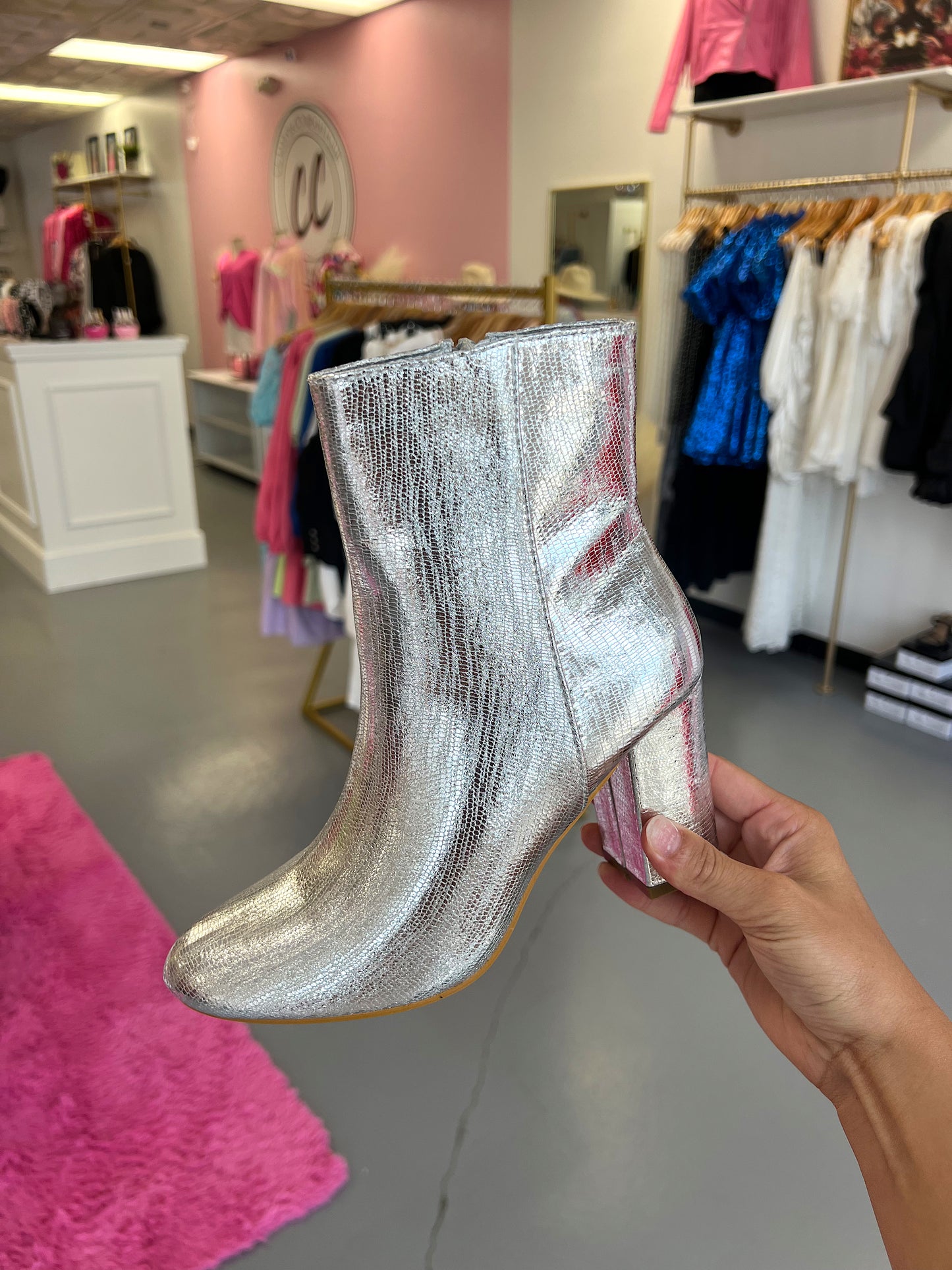 Gia Silver Boots